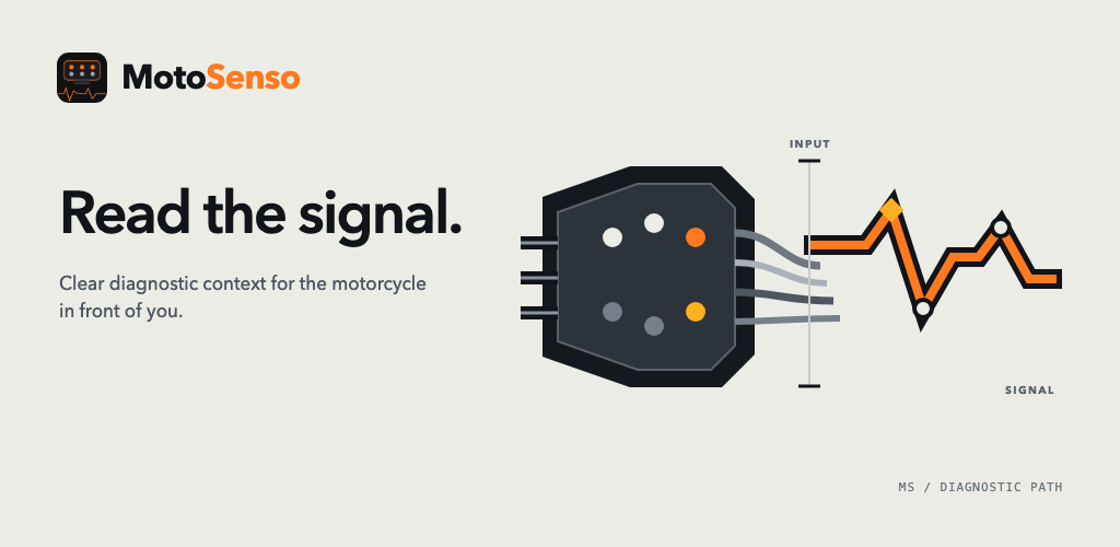 A diagnostic connector translating motorcycle input into a readable signal